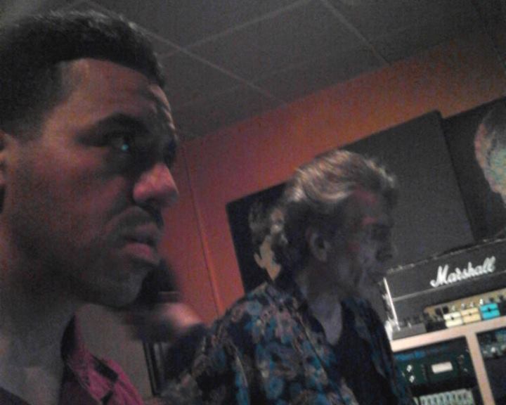 Jaz and Brian in mixing session